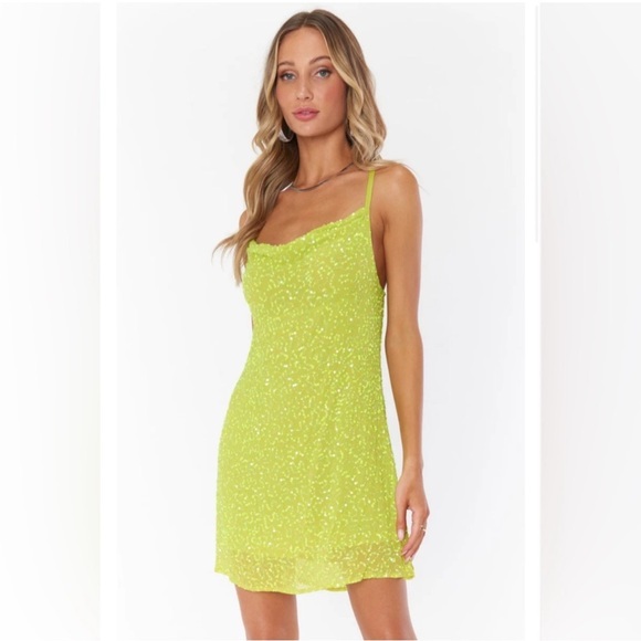 Show Me Your MuMu Dresses & Skirts - SHOW ME YOUR MUMU Suzanna slip dress size lime green yellow mini party size XS